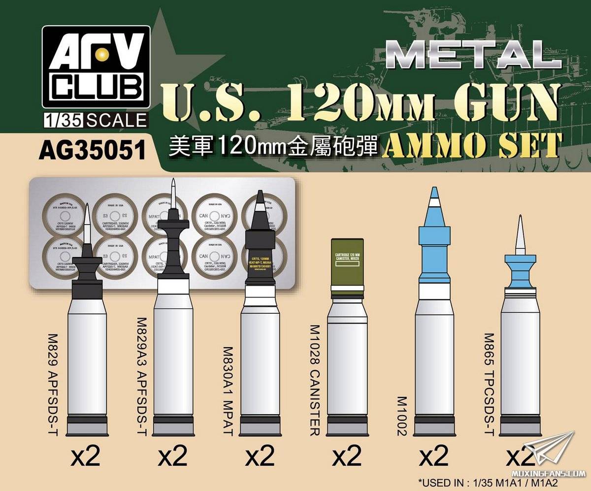 U.S. 120mm Gun AMMO Set