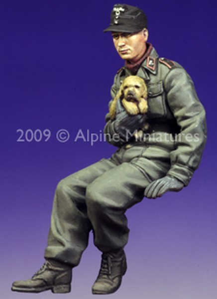 German Panzer Crew with Puppy – Image 4