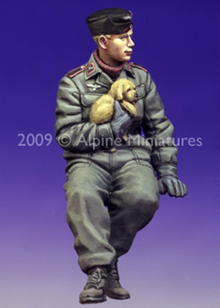 German Panzer Crew with Puppy – Image 6