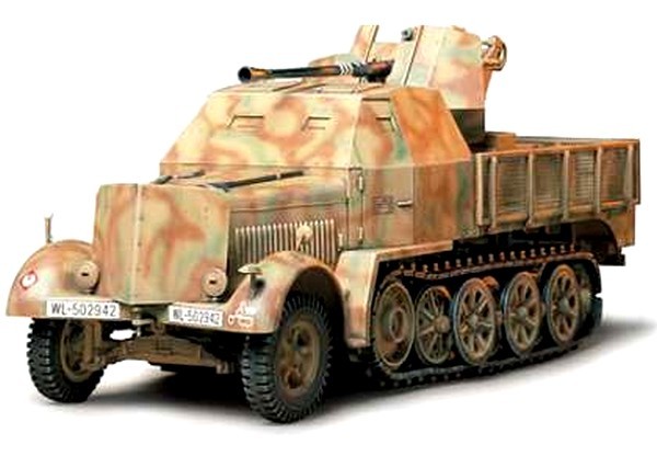 German 8ton Semi Track 3.7 cm FLAK 37 Sd.Kfz.7/2 Armored cab type – Image 3