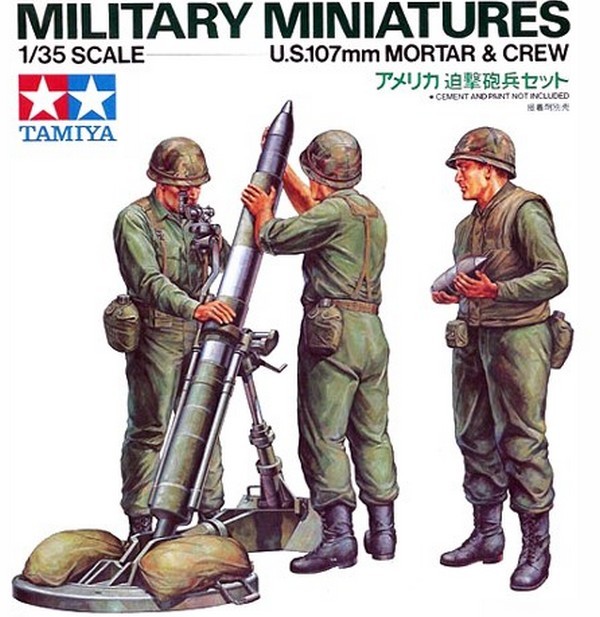 U.S.107mm Mortar and Crew