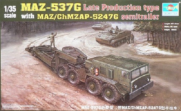 MAZ-537G Late Production type with MAZ/ChMZAP-5247G semitrail