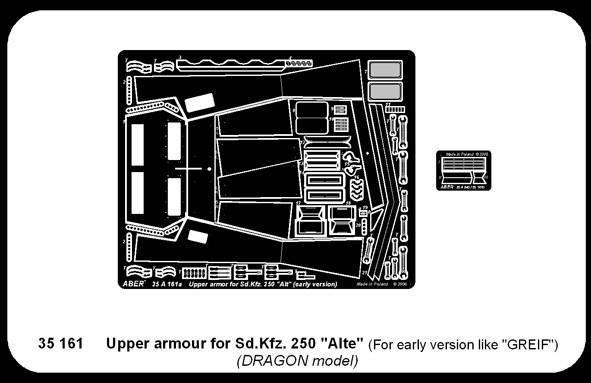Blindage superieur pour Sd.Kfz. 250 ''Alte'' (for early version like ''Greif'') – Image 5