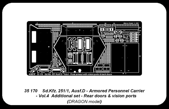 Armoured personnel carrier Sd.Kfz. 251/1 Ausf. D - vol. 4 additional set portes arriere et fentes de vision 1 – Image 2