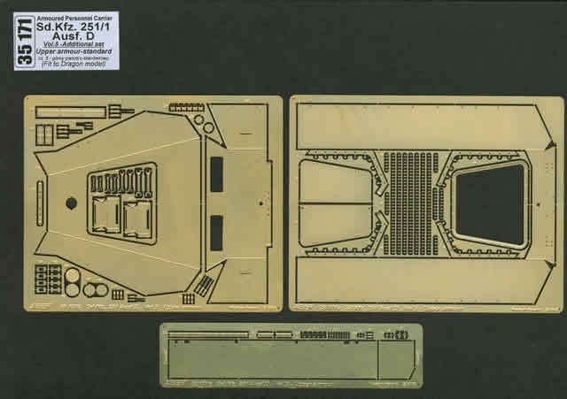 Armoured personnel carrier Sd.Kfz. 251/1 Ausf. D - vol. 5 - additional set blindage superieur