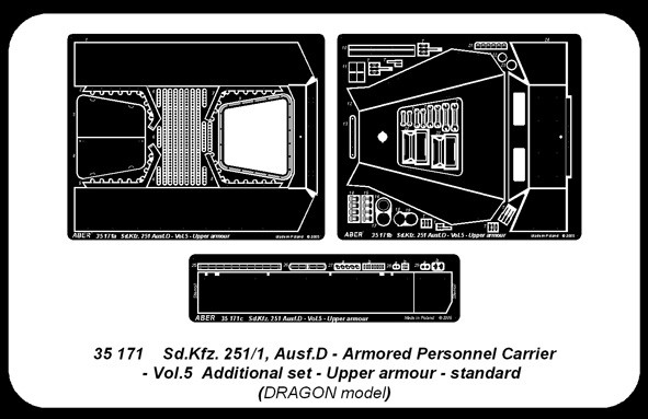 Armoured personnel carrier Sd.Kfz. 251/1 Ausf. D - vol. 5 - additional set blindage superieur – Image 2
