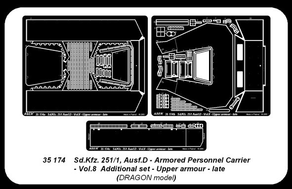 Armoured personnel carrier Sd.Kfz. 251/1 Ausf. D - vol. 8 - additional set blindage superieur late – Image 2