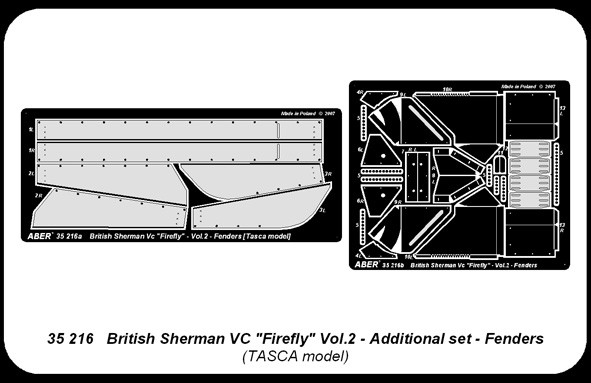 British Sherman Vc “Firefly” –vol.2- Fenders pour Tasca – Image 4