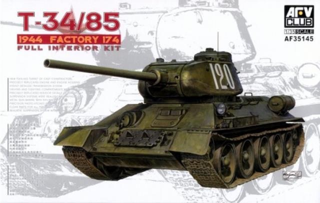 T-34/85 modèle 1944/1945 usine n°174 avec intérieur
