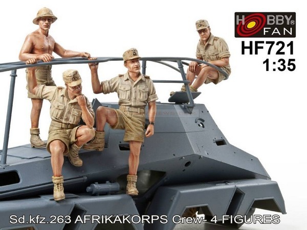 Sd.Kfz.263 Afrikakorps Crew - 4 figs