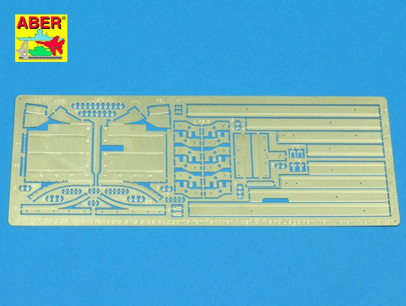 Front fenders and side supports for german tank Panther Ausf.G/F and self-proppeled gun Jagdpanther