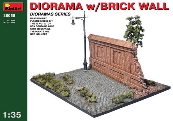 DIORAMA w/BRICK WALL