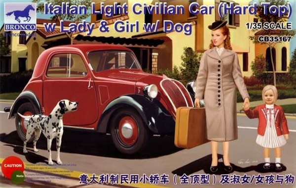 Italian Light Civilian Car (Hard Top) with Lady & Dog