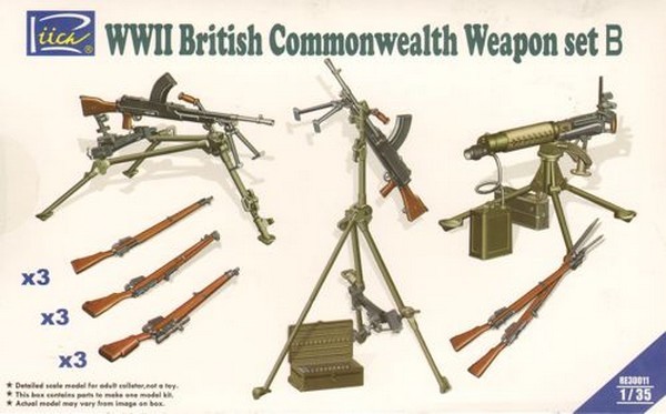 maquette WWII British Commonwealth Weapon Set B