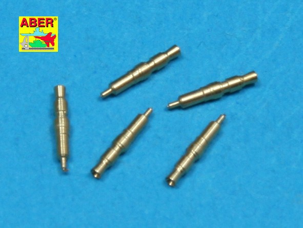 Set of 5 pcs. German Tank MG 34 machine guns tips barrels for turret mount