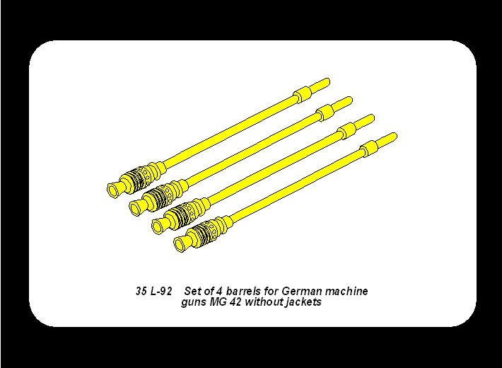 Set of 4 barrels for German machine guns MG42 without jacket – Image 4