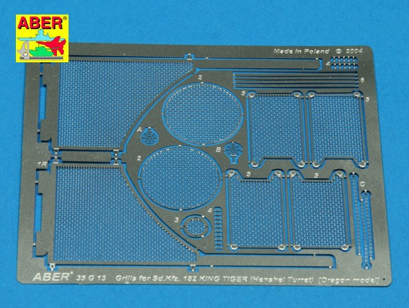 Grilles for german tank Sd.Kfz. 182 King tiger (henshel Turret)