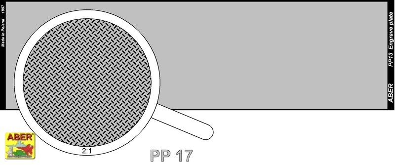 plaque gravée (140 x 39mm) motif 17