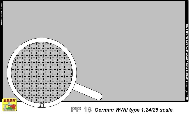 plaque gravée WWII type Allemande 1/24 1/25