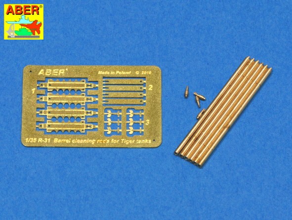 barres de nettoyage de fut de canon avec support pour Tigre I