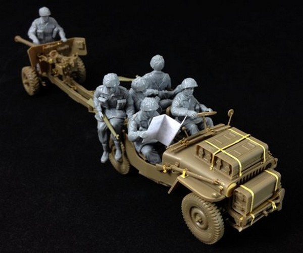 British 6 Pdr Anti-Tank Gun (Airborne) with 1/4 Ton Truck & Crew – Image 2