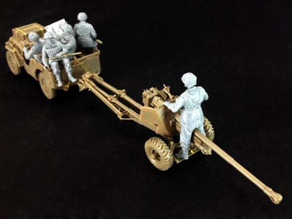 British 6 Pdr Anti-Tank Gun (Airborne) with 1/4 Ton Truck & Crew – Image 4
