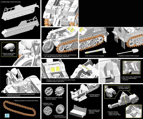 Sd.Kfz.2 Kettenkrad Early Production w/Infanteriekarren – Image 3