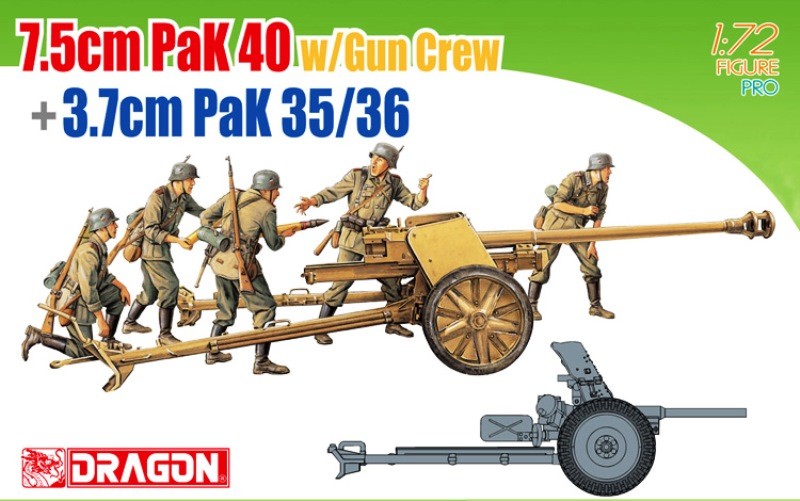 7.5cm PaK 40 w/Gun Crew + 3.7cm PaK 35/36