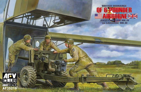 British Ordnance QF 6-pouder Airborne Anti-Tank Mk.IV sur chariot Mk.III