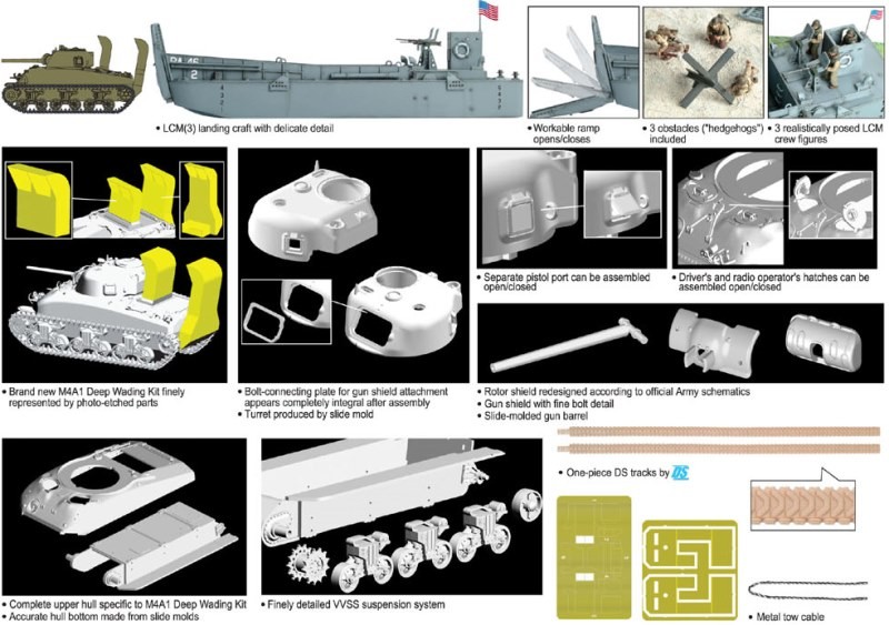 LCM(3) Landing Craft + M4A1 w/Deep Wading Kit – Image 2
