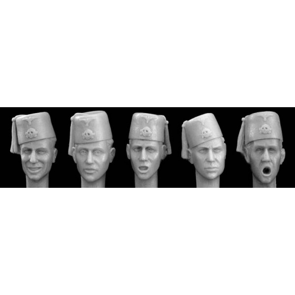 5 heads german SS handschar fez