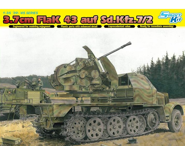3.7cm FlaK 43 auf Sd.Kfz.7/2