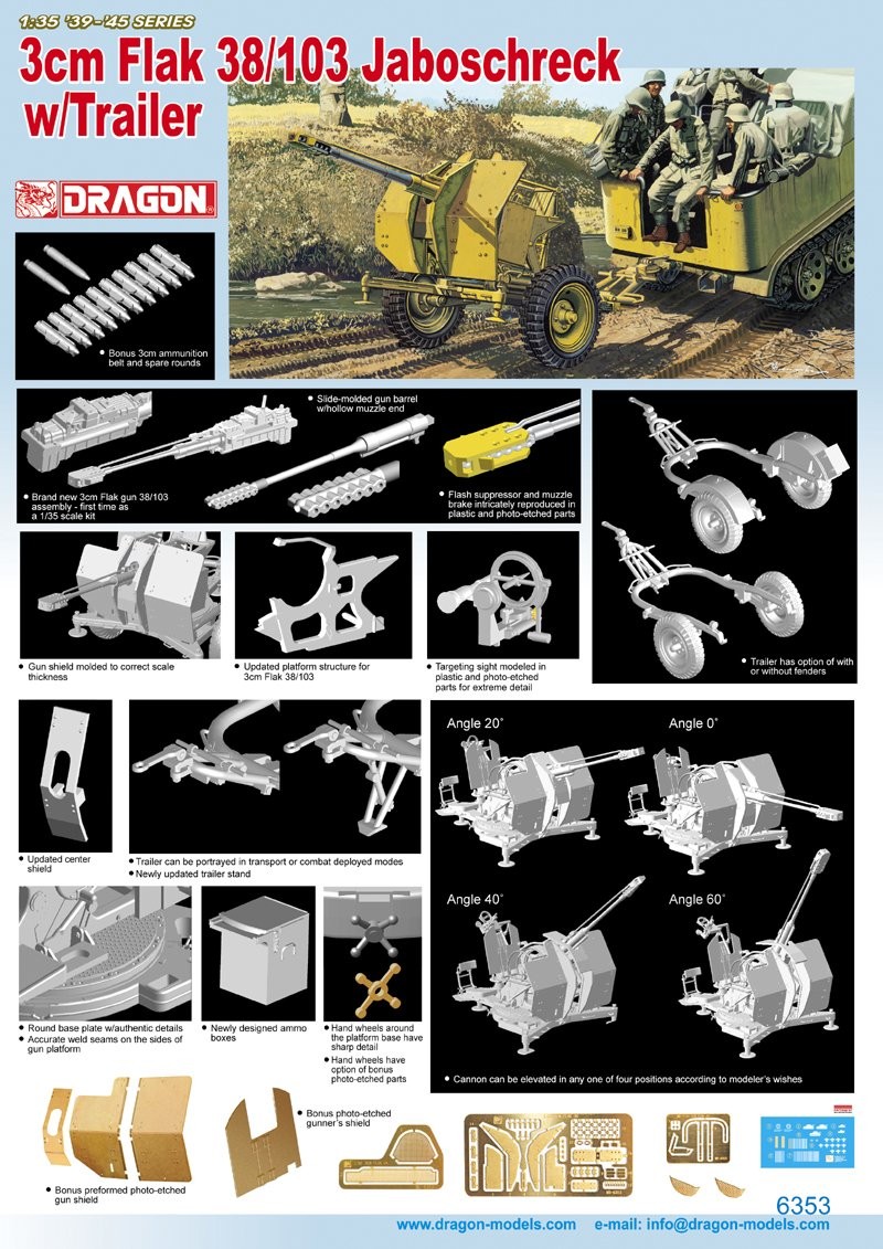 3 cm FLAK 38/103 JABOSCHRECK w/TRAILER – Image 2