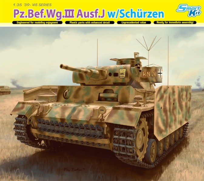Pz.Bef.Wg.III Ausf.J w/Schürzen