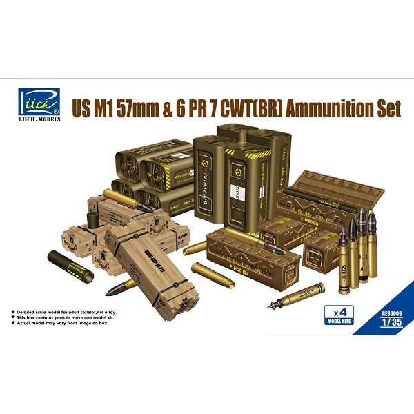US M1 57mm & 6PR 7cwt (BR) Ammunition Set
