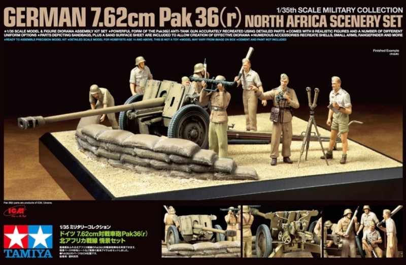 German 7.62cm Pak36(r) "North Africa Scenery Set"