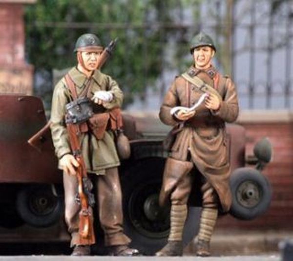 motocycliste et soldat français mai 1940