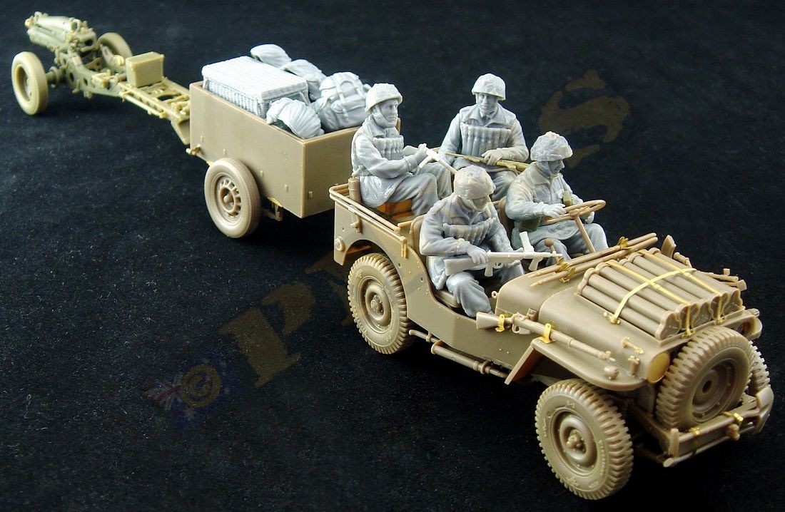 British Airborne 75mm Pack Howitzer & 1/4 Ton Truck w/Trailer – Image 2