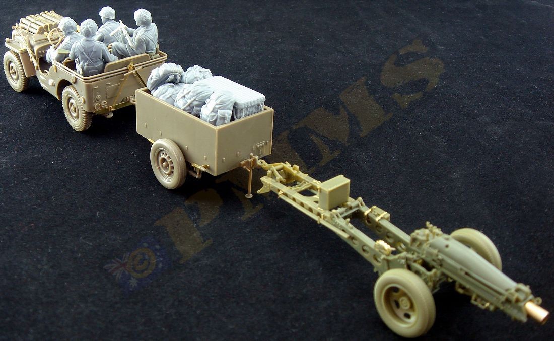 British Airborne 75mm Pack Howitzer & 1/4 Ton Truck w/Trailer – Image 4