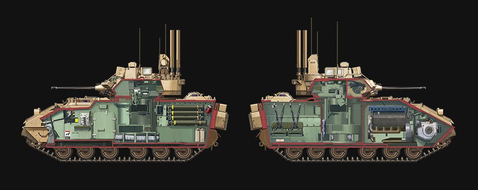 U.S. CAVALRY FIGHTING VEHICLE M3A3 BRADLEY w/Busk III INTERIOR SET – Image 2