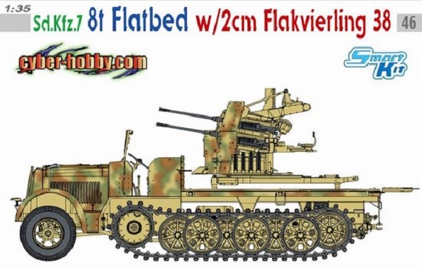 Sd.Kfz. 7 8t Flatbed w/2cm Flakvierling 38