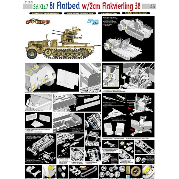 Sd.Kfz. 7 8t Flatbed w/2cm Flakvierling 38 – Image 2