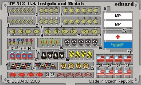 US uniform insignia and medals