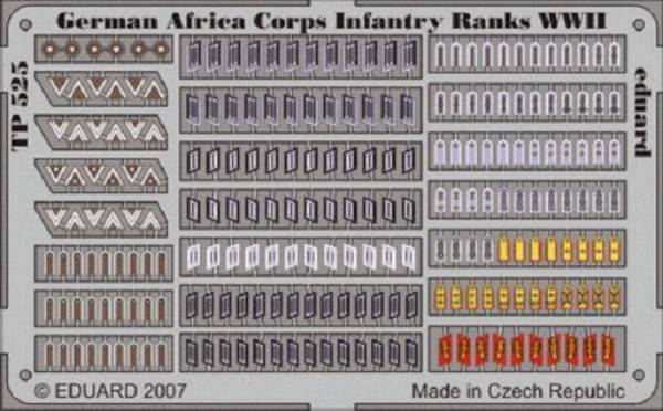 German Africa Korps Infantry Ranks WWII