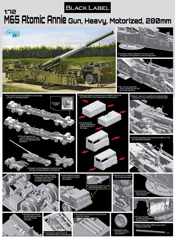 M65 Atomic Annie Gun Heavy Motorized 280mm – Image 2