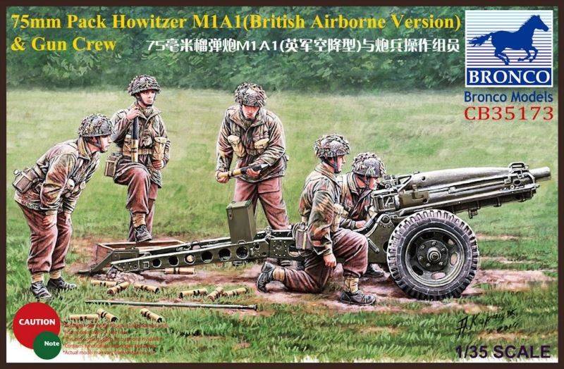 75mm Pack Howitzer M1A1(British Airborne Version) & Gun Crew
