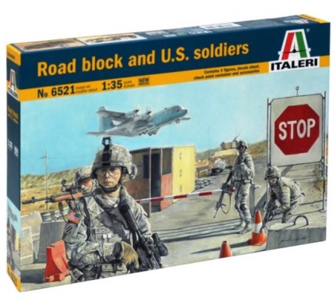 Road Block and U.S. Soldiers