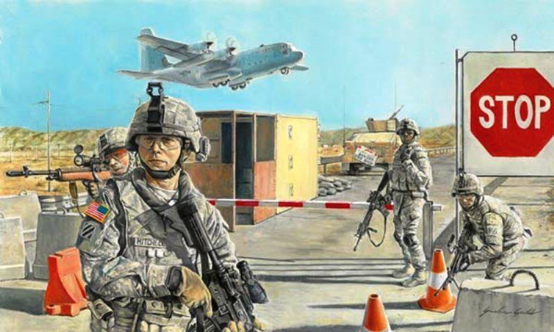 Road Block and U.S. Soldiers – Image 2