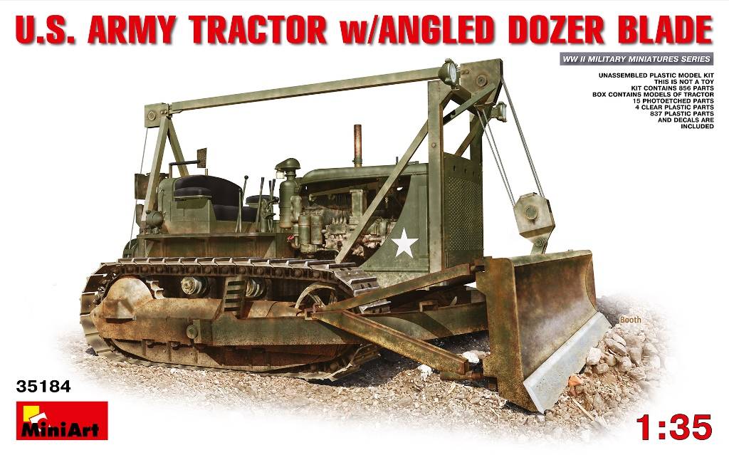 U.S. ARMY TRACTOR w/ANGLED DOZER BLADE