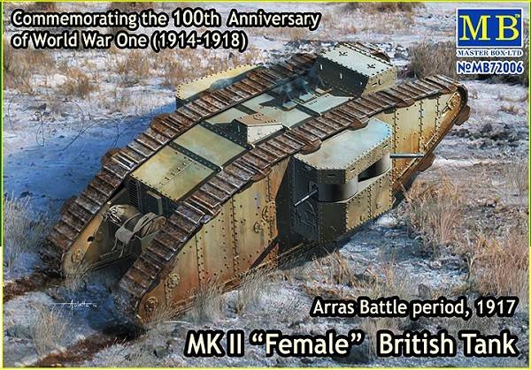 MK II "Female" British Tank Arras Battle period 1917